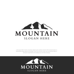 Fototapeta na wymiar Mountain Peak landscape vector logo design,Travel,design template,symbol .icon