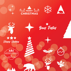 Christmas icons & elements