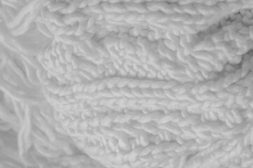 White knitted wool scarf. Large chunky knit.   Gorgeous winter handmade wool scarf - Deep snow band - Warm soft white for the neck