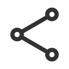 Connect, data sharing, link symbol, network share, share icon button set. Social communication interface logo sign. Vector illustration icon. Isolated on white background. Vector illustration