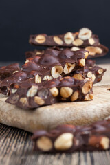 homemade chocolate with a large number of nuts