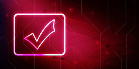 2d illustration Checkbox Tick
