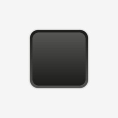 black volumetric button in neomorphism, neumorphism style. Designed for websites, mobile apps and other developers. Vector illustration