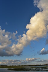 clouds over the river