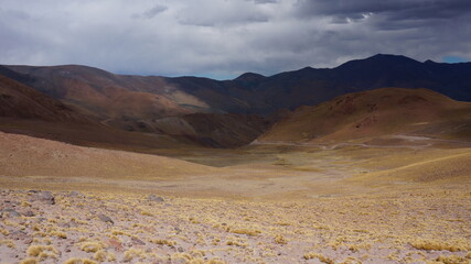 dark mountain range in high altitude