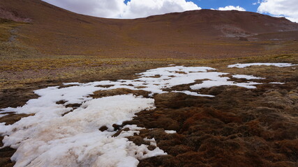 snow field near abra del acay pass