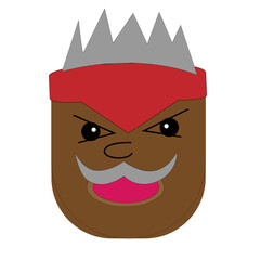 illustration design of cartoons characters face with some various facial expression and hair style