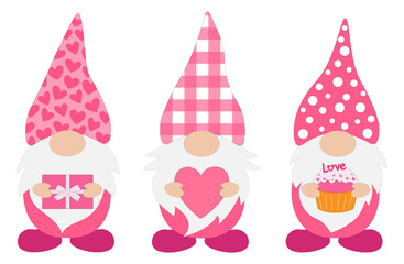 Valentine's day Gnomes vector illustration