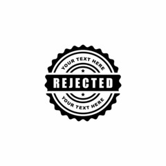 Rejected stamp seal icon vector illustration