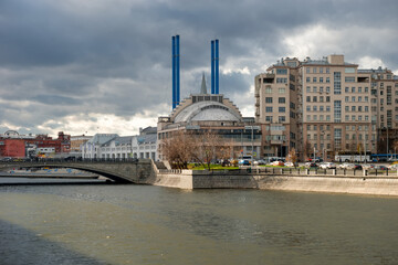 The house on the embankment, the Drainage canal, the Small Stone Bridge, the Udarnik cinema and the...