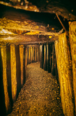 The dark hallway of the old mine at Samobor Croatia