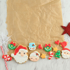 Various Shape of Homemade Christmas Sugar Cookies