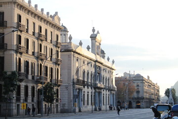 Fototapeta na wymiar Barcelona Stadt im Dezember Spanien Urlaub