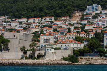 View of the old landmark Dubrovnik old town, Croatia, Adriatic coast