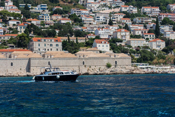 View of the old landmark Dubrovnik old town, Croatia, Adriatic coast