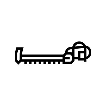 recommend clip art: sickle farm equipment line icon vector. sickle farm equipment sign. isolated contour symbol black illustration