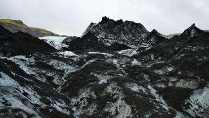 snow covered mountains