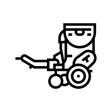 recommend clip art: seed drill farmland machine line icon vector. seed drill farmland machine sign. isolated contour symbol black illustration