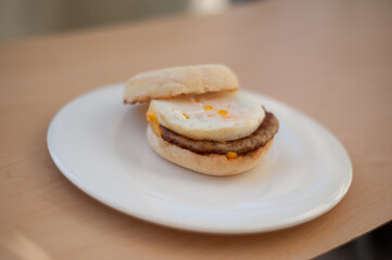egg and sausage muffin