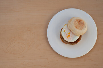 egg and sausage muffin
