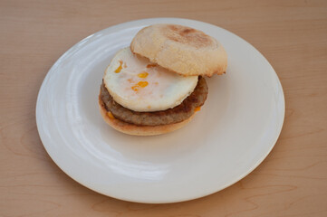 egg and sausage muffin