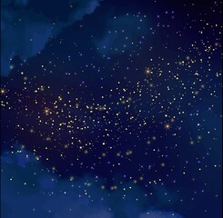 3d render illustration, Amazing and unique picture of starry sky