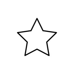 Outline star vector with white background