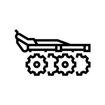 recommend clip art: harrow farm equipment line icon vector. harrow farm equipment sign. isolated contour symbol black illustration