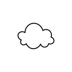 Black cloud vector with white background