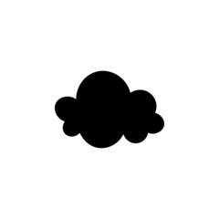 Black cloud vector with white background