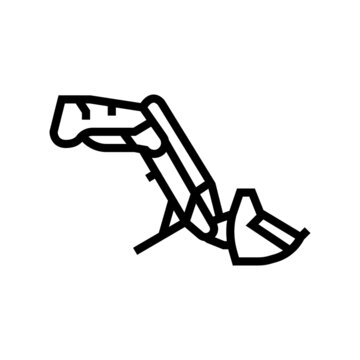 recommend clip art: front end loader farm tool line icon vector. front end loader farm tool sign. isolated contour symbol black illustration