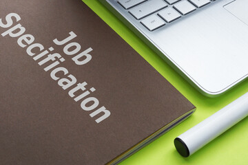 Job specification is shown on the business photo using the text