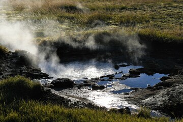 boiling water in the springs