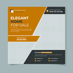 Modern home for sale real estate social media template