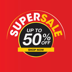 Super Sale banner vector template design