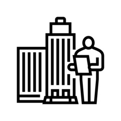 professional school line icon vector. professional school sign. isolated contour symbol black illustration