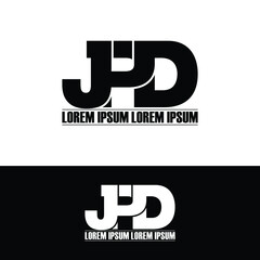 JPD letter monogram logo design vector