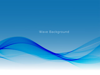 Modern blue flowing stylish gradient wave background