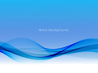 Modern blue flowing stylish gradient wave background