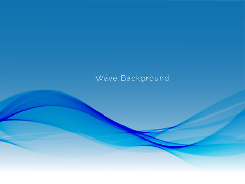 Modern blue flowing stylish gradient wave background © JupiterArts