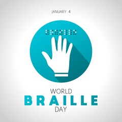 World Braille day theme template. Vector illustration. Suitable for Poster, Banners, campaign and greeting card. 