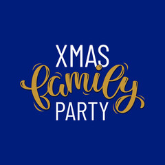 Lettering illustration Christmas Family Party