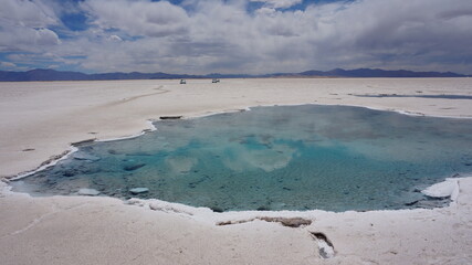 lithium salt lake bath sawed in the salt lake