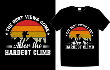 hiking t-shirt design for hiking lovers.