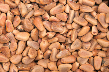 Hazelnut kernels. Raw food. Organic natural food