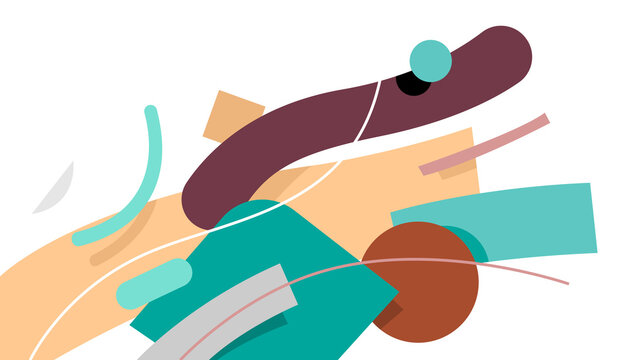 Flusso di elementi di varie forme 