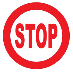 Stop Red Ink Stamp