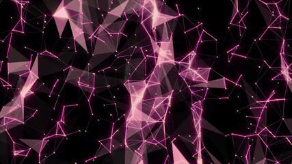 Abstract digital connection dots. Technology background. Network connection structure. 3d rendering. widescreen
