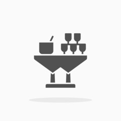 Drink Wedding icon. Solid or glyph style.