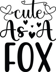 Cute as a fox vector arts 